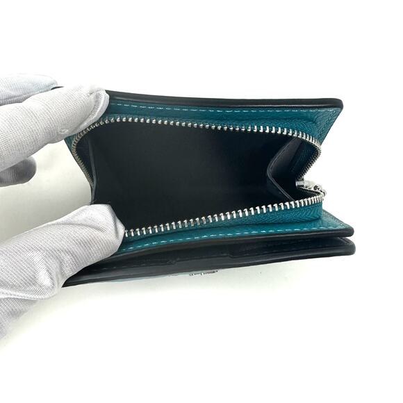 Coach Snap Wallet in Teal Leather C2862 - Picture 6 of 10